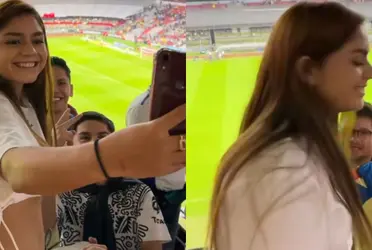 La jugadora no olvida su pasado americanista y asistió este sábado al Azteca.