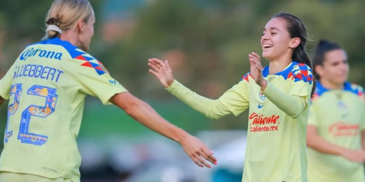 La joya de las Águilas anotó sus primeros goles con la camiseta azulcrema. 