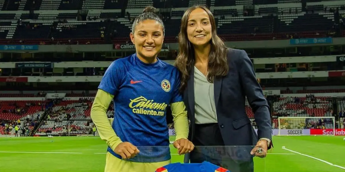 La jugadora americanista fue reconocida por sus logros con el equipo. 