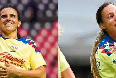 La jugadora americanista lanzó un pequeño chiste luego del gol de su compañera. 