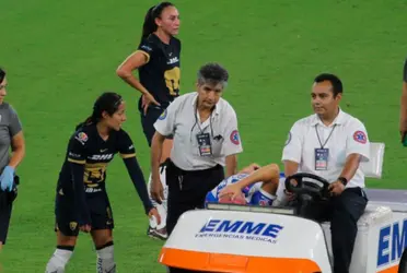 La jugadora del conjunto regio salió de cambio en el partido ante Pumas. 