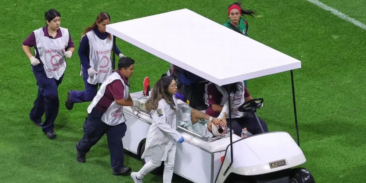 La jugadora salió lesionada este viernes de la cancha del Azteca. 