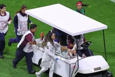 La jugadora salió lesionada este viernes de la cancha del Azteca. 